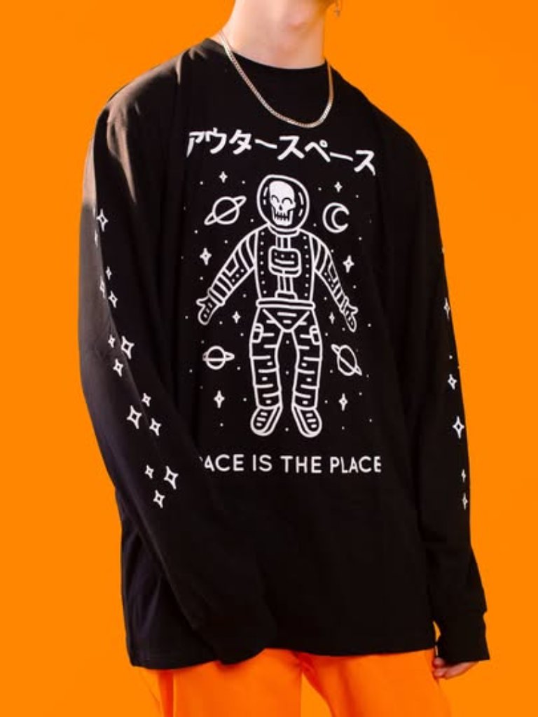 Cool Shirtz Space Is The Place 2018 Long Sleeve Graphic Black Tee — image 2 of 7